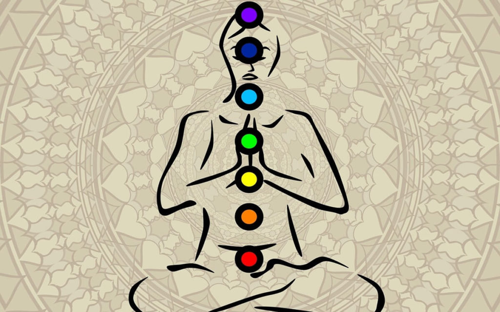 Sitz der sieben Chakras